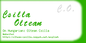 csilla oltean business card